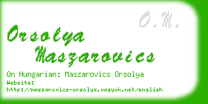 orsolya maszarovics business card